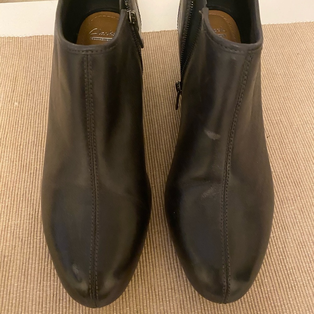 Clarks wedge booties size 9.5